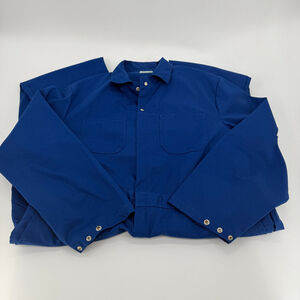 Vtg Unbranded Blue Coverall Jumpsuit Waist 52 reg